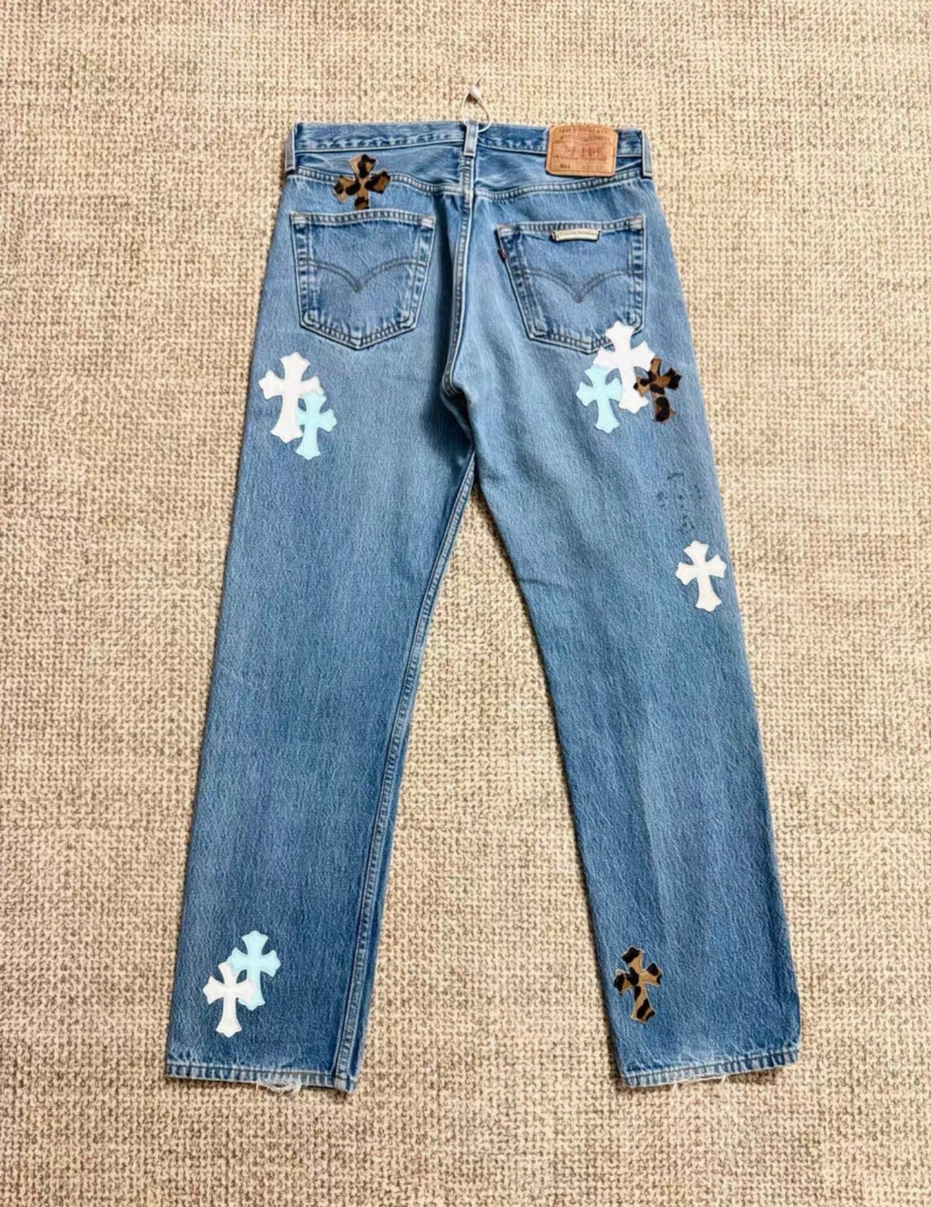 Chrome Hearts St. Barth Limited Edition Light Blue Levis Jeans