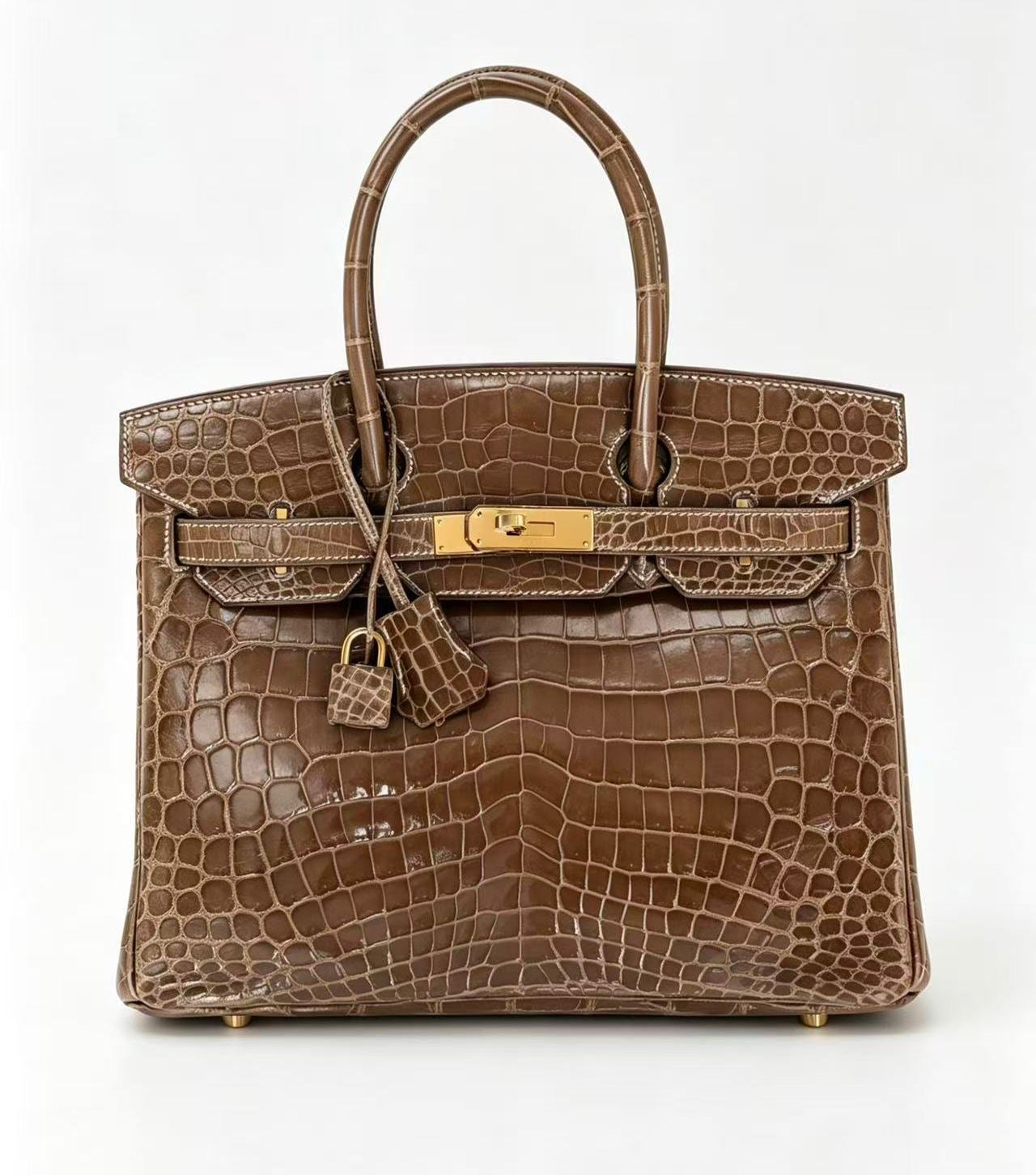 Hermes Birkin30 ficelle shiny niloticus good hardware