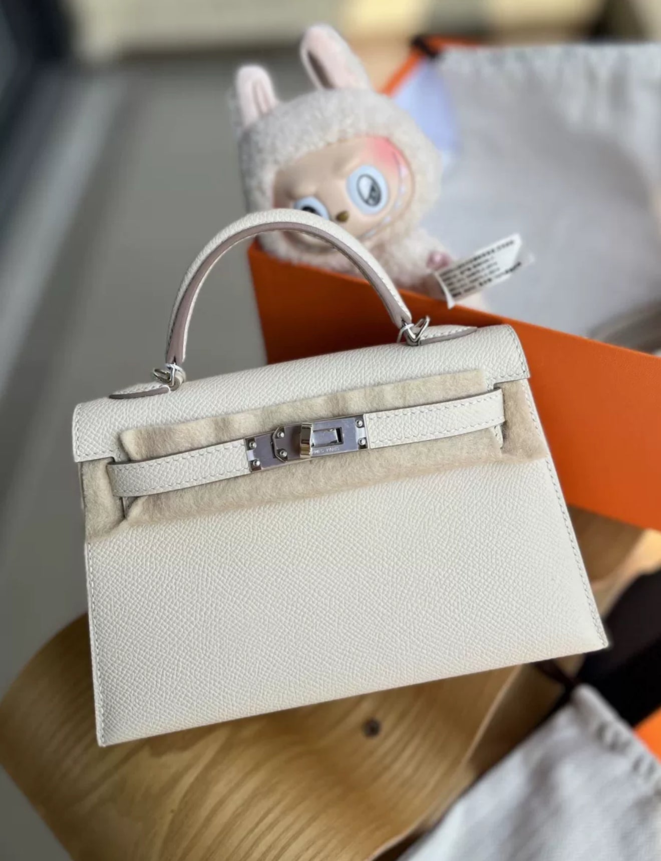 Hermès Mini Kelly Nata Epsom Palladium Hardware