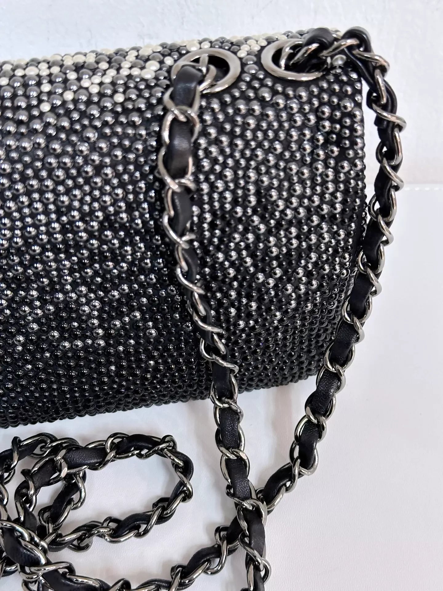 Chanel Pearls  Beads Mini Classic Single Flap Bag