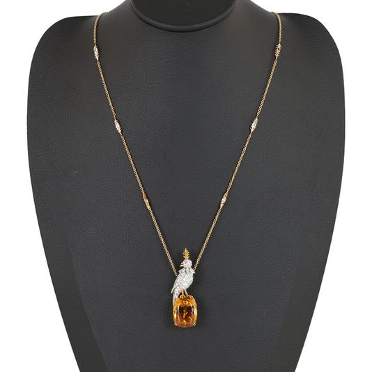 Tiffany  Co. Schlumberger Bird on a Rock Necklace