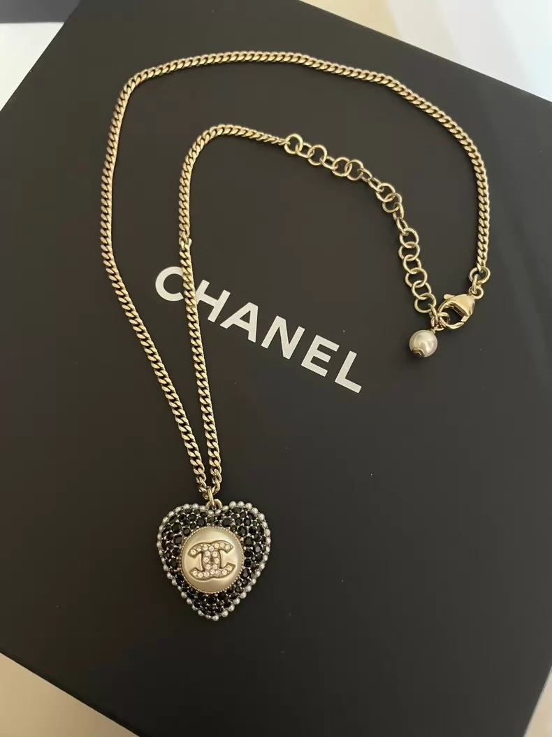Chanel heart-shaped necklace