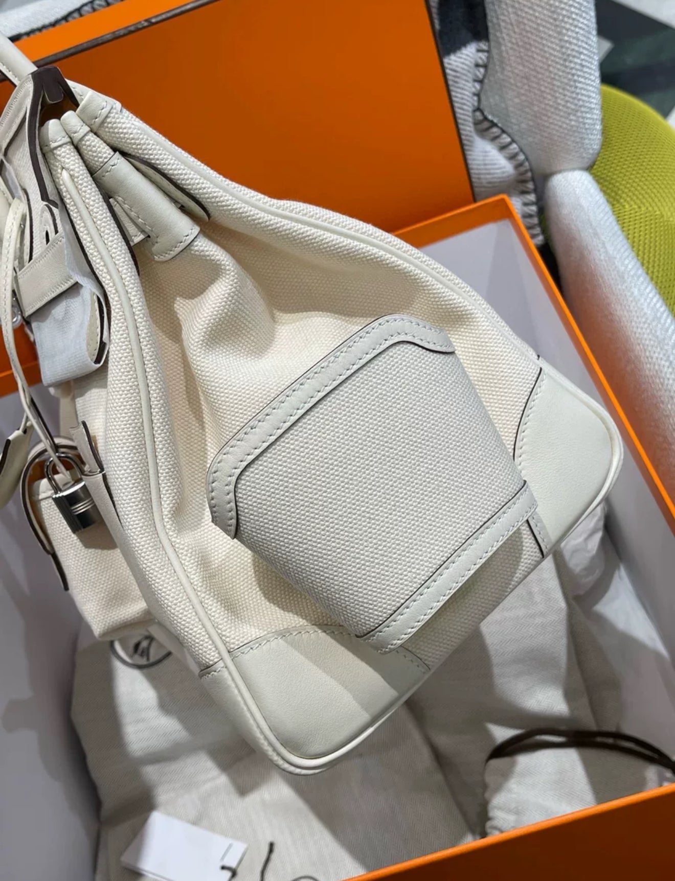 Hermès Birkin Cargo 35 Nata Toile and Swift Palladium Hardware