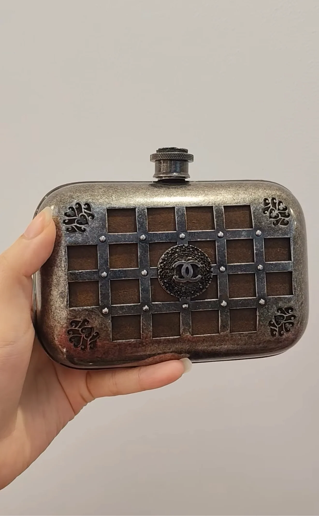 Chanel 2012-2013 Paris-Edinburgh Mini Metal Cage Minaudiere