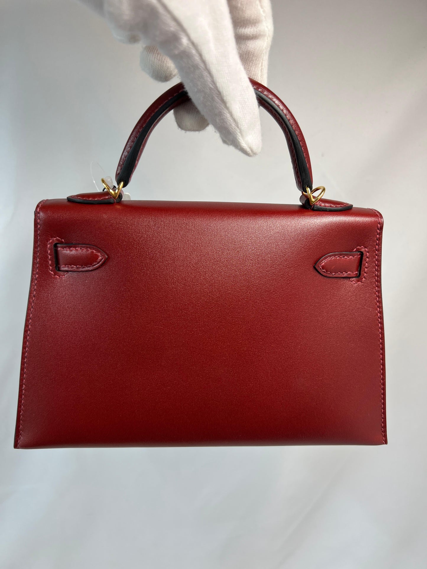 Hermès Mini Kelly Bordeaux (Rouge H) Box Leather Gold Hardware