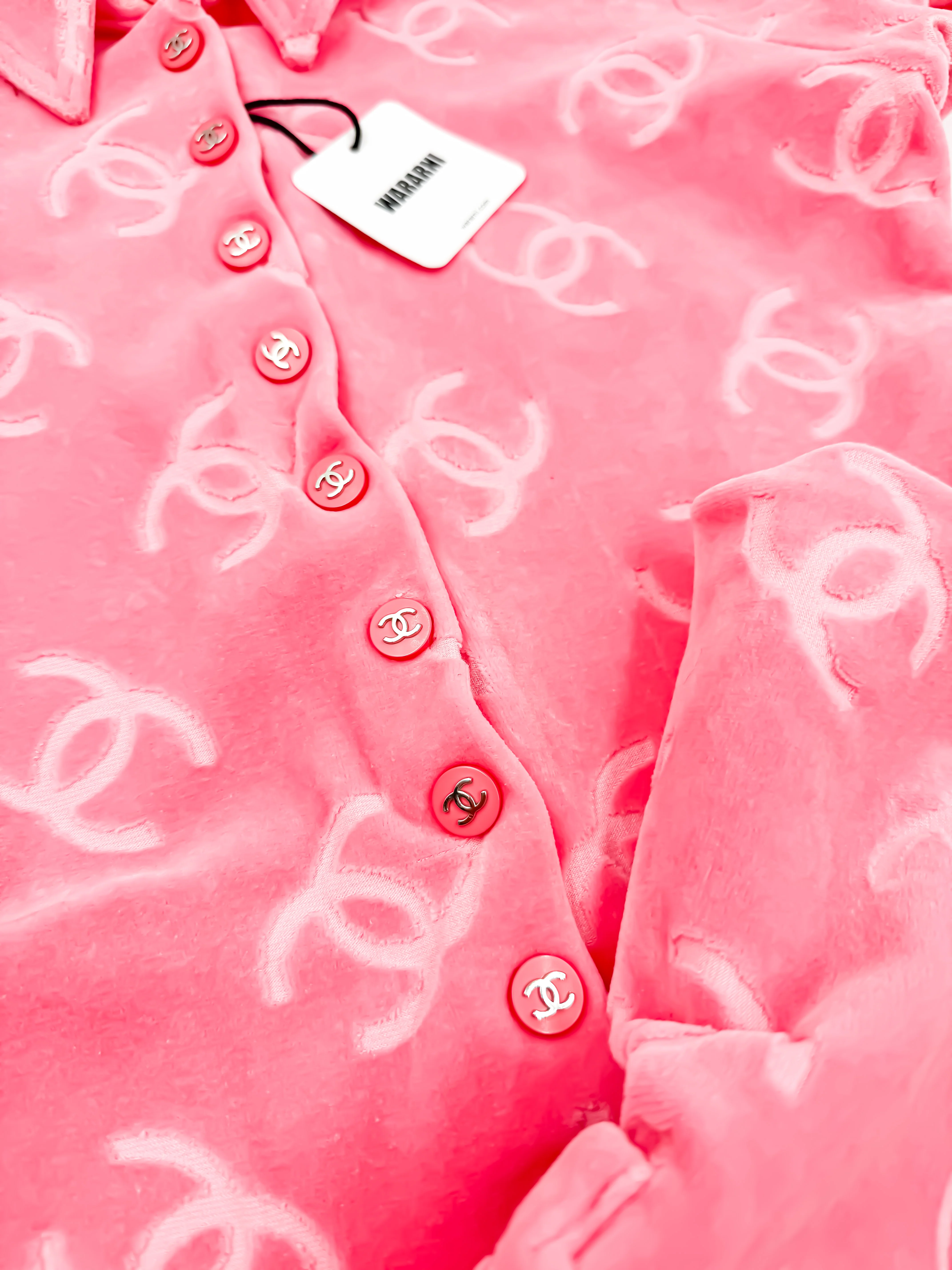 Chanel Vintage 1996 Pink Velour CC Logo Jumpsuit — Ultra Rare