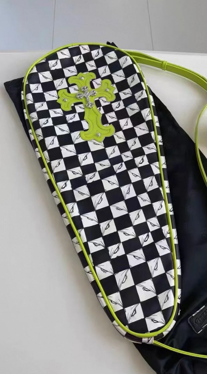 Chrome Hearts Matty boy 99 eyes Leather Tennis Case bag