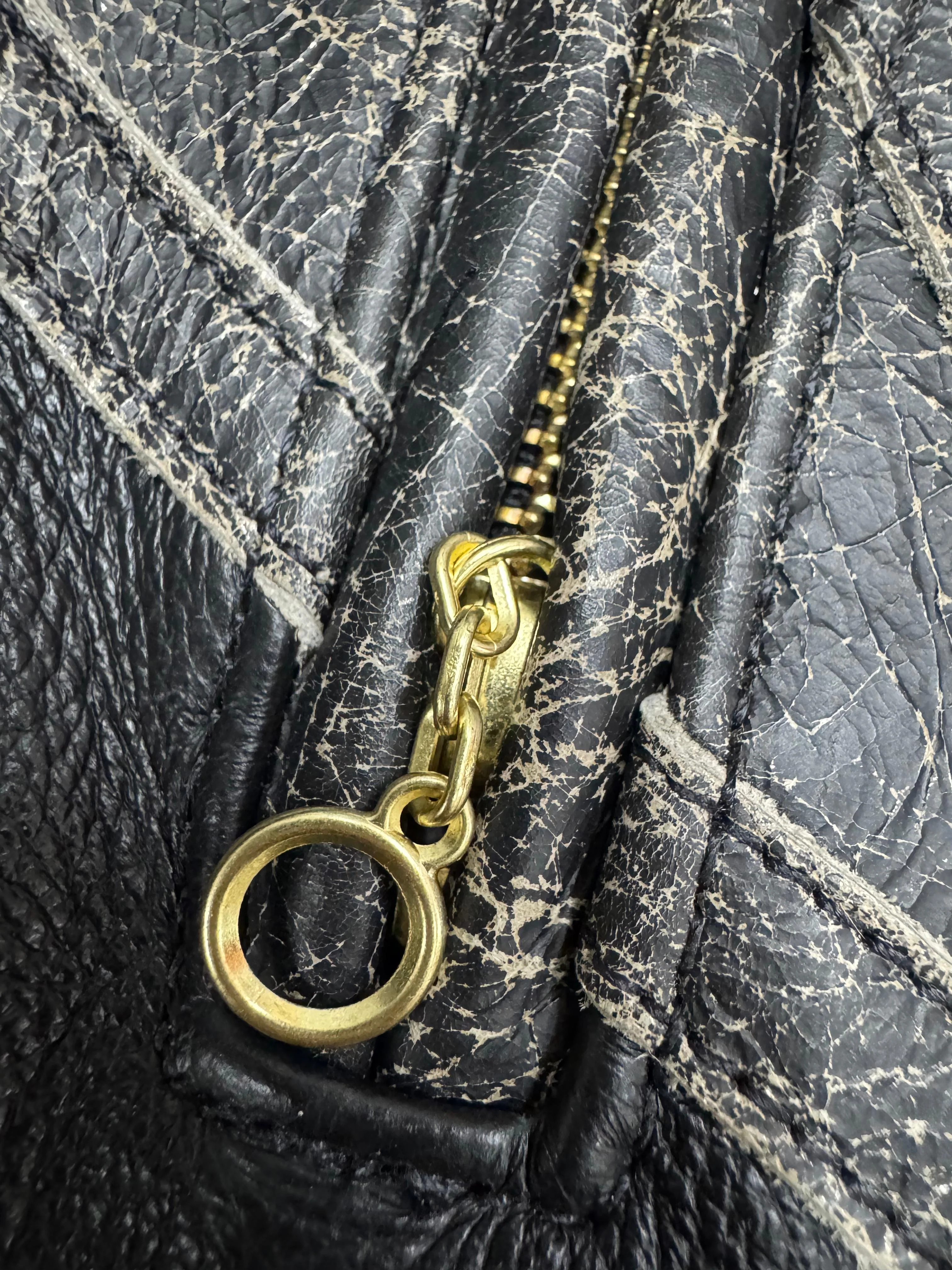 Aimé Leon Dore/ Vanson distressed Leather Moto Jacket - size M