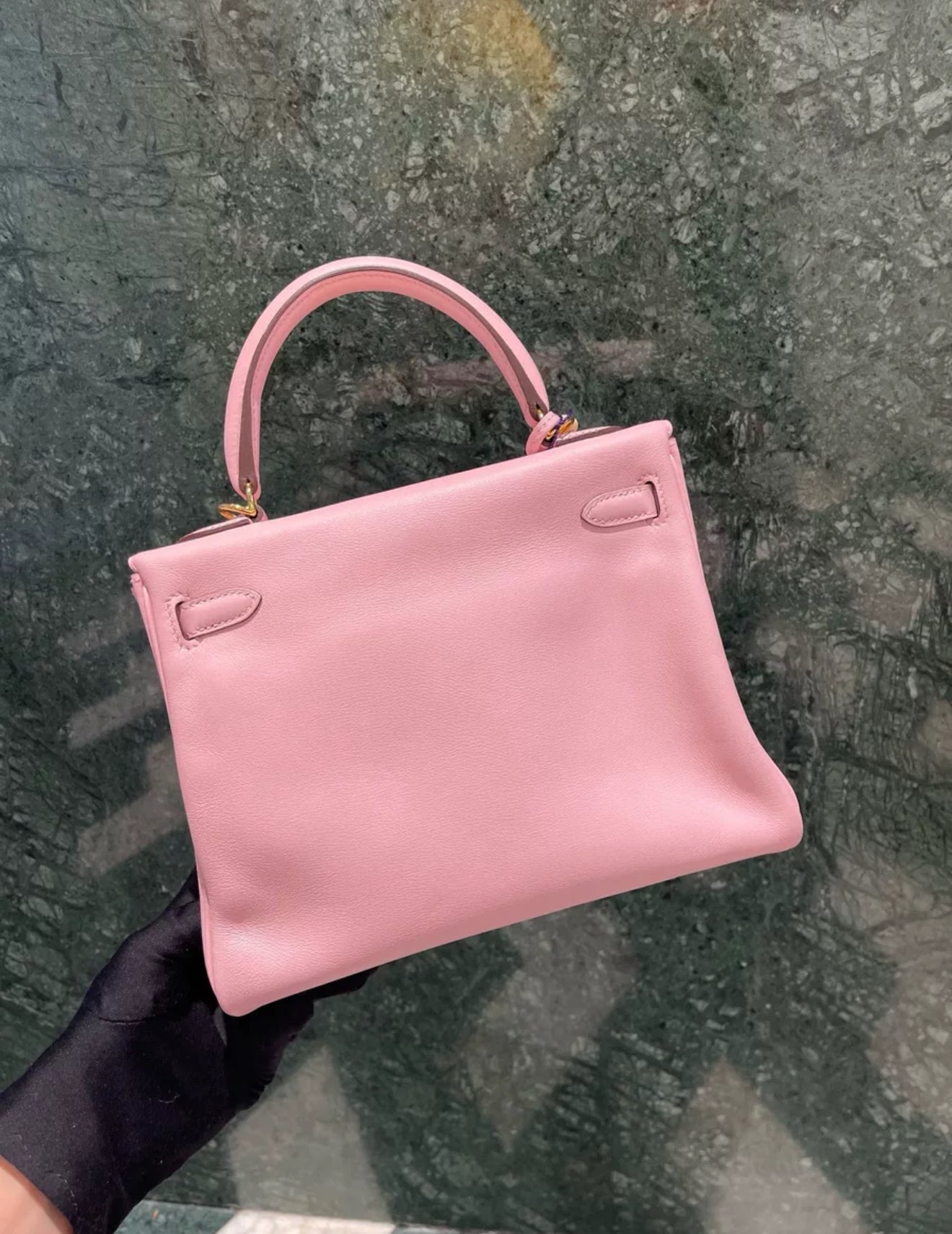 Hermes Kelly 25 Pink Sakura Swift Leather Gold Hardware