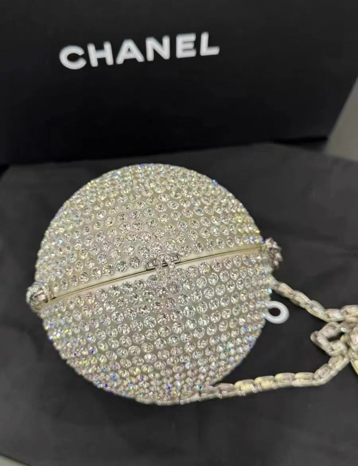 Chanel Runway Round Crystal Ball evening bag