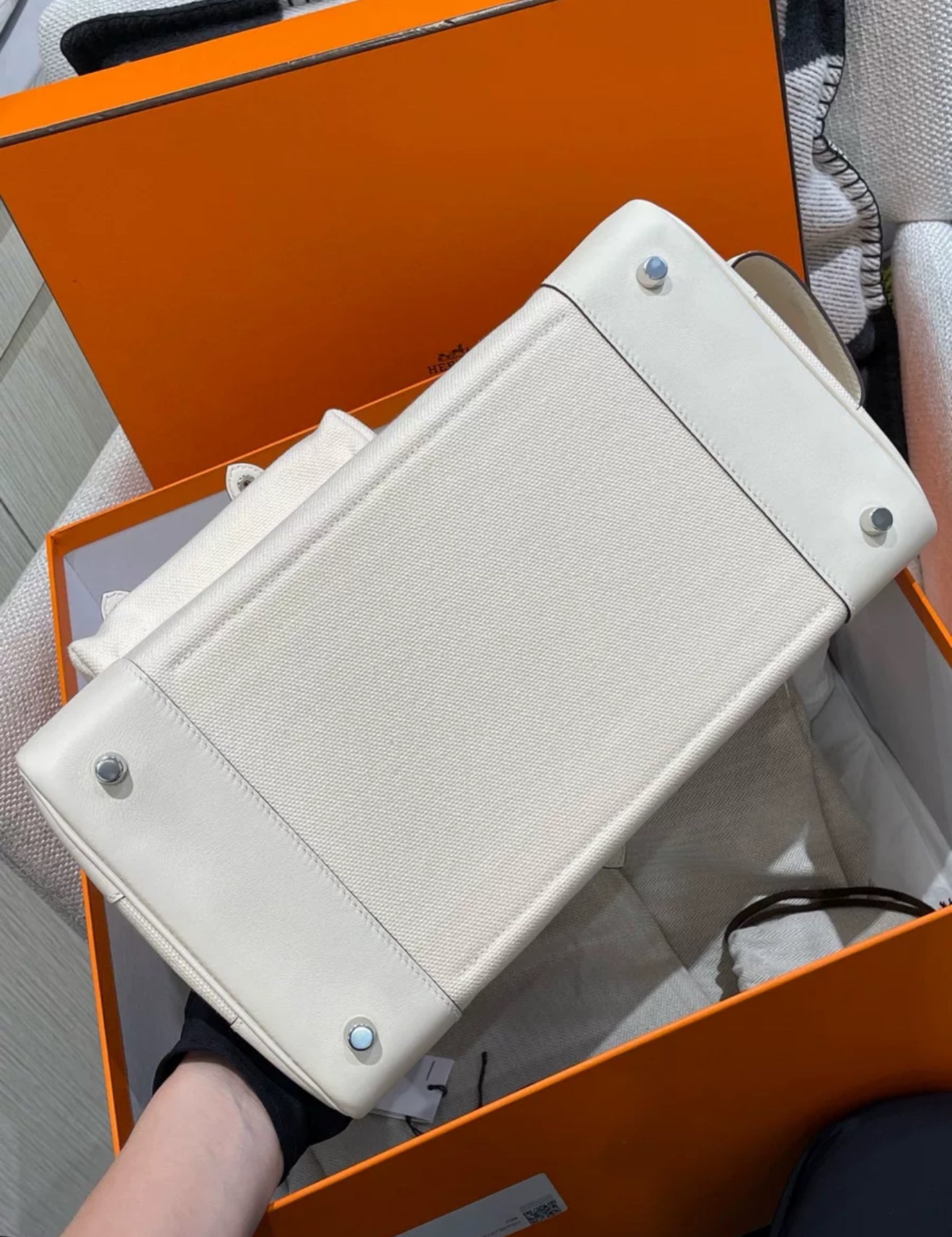 Hermès Birkin Cargo 35 Nata Toile and Swift Palladium Hardware
