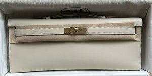 Hermès Kelly Cut Craie Swift  Permabrass hardware