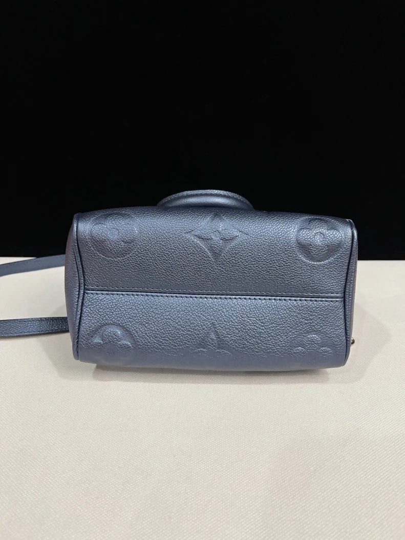 Louis Vuitton Speedy 20 blue embossed silver hardware