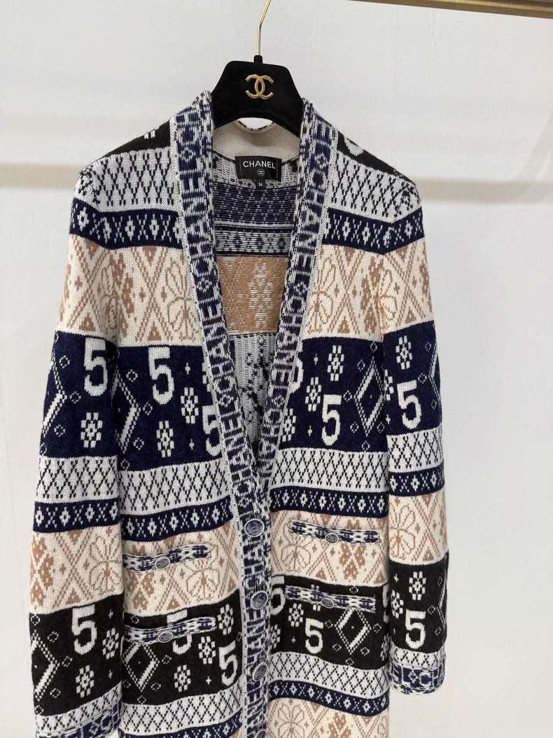 Chanel number  5 cashmere cardigan