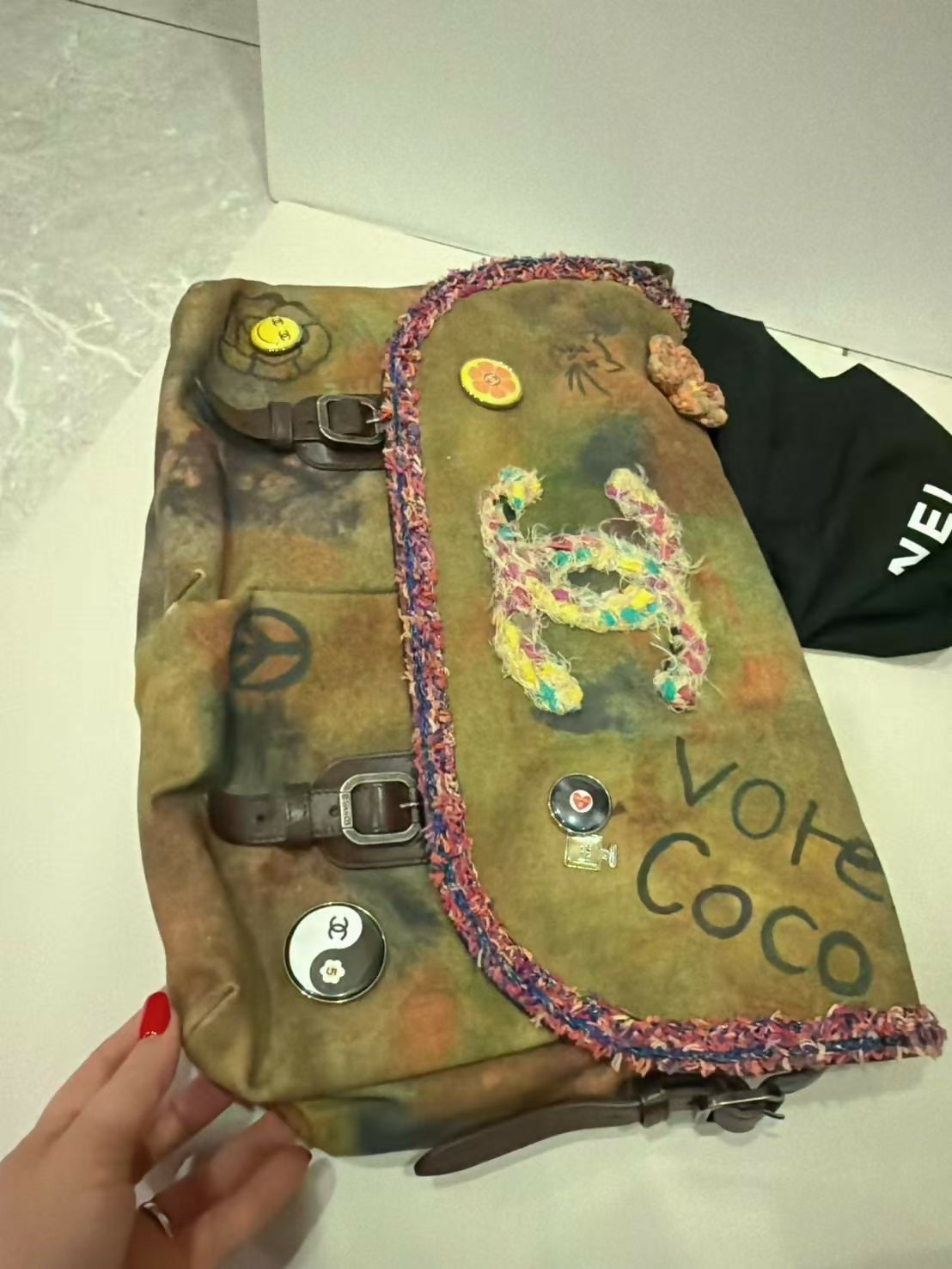 Chanel Vintage graffiti shoulder bag medium