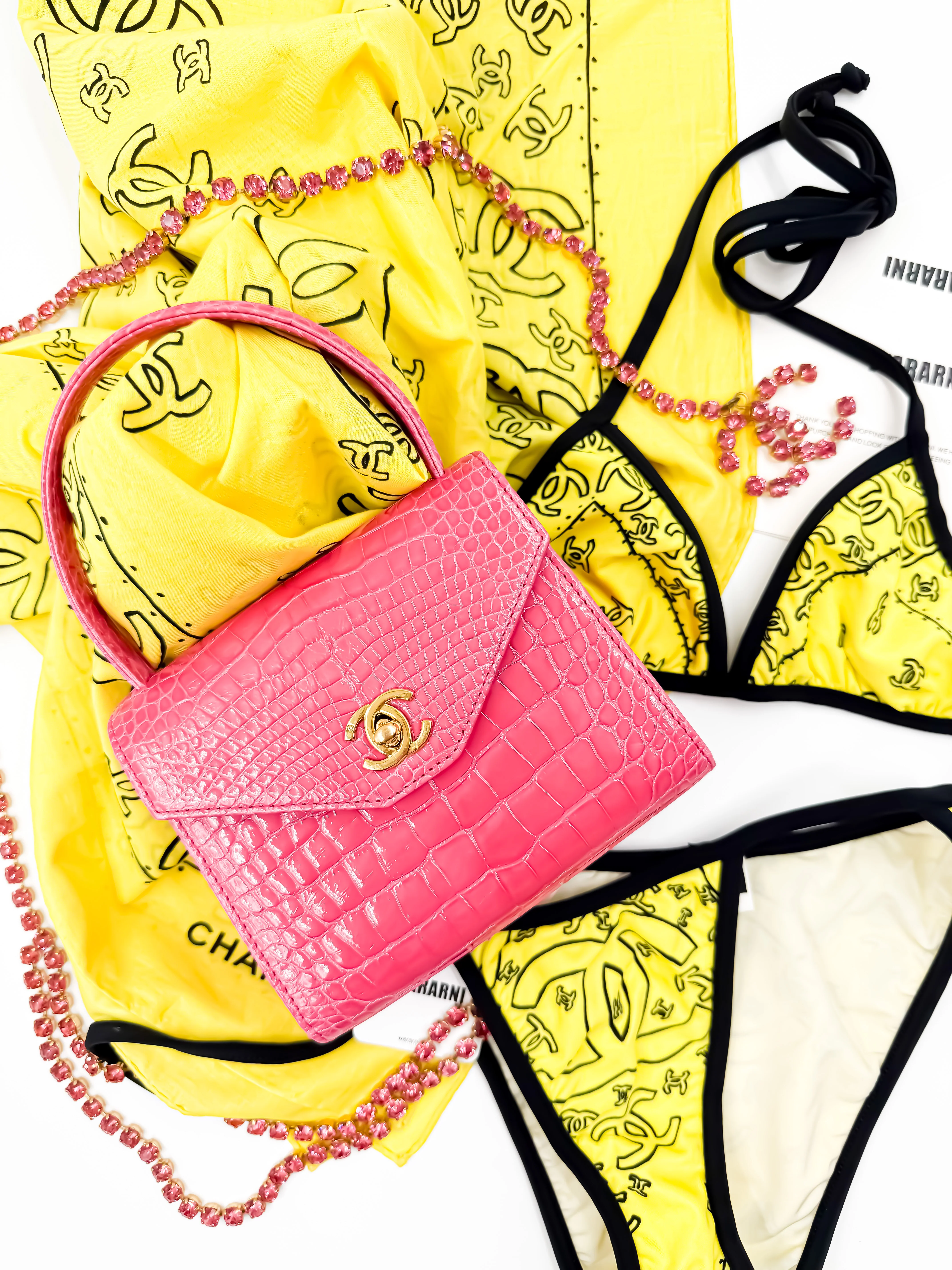 Chanel Vintage Pink Alligator Mini Top-Handle — Collector’s Edition