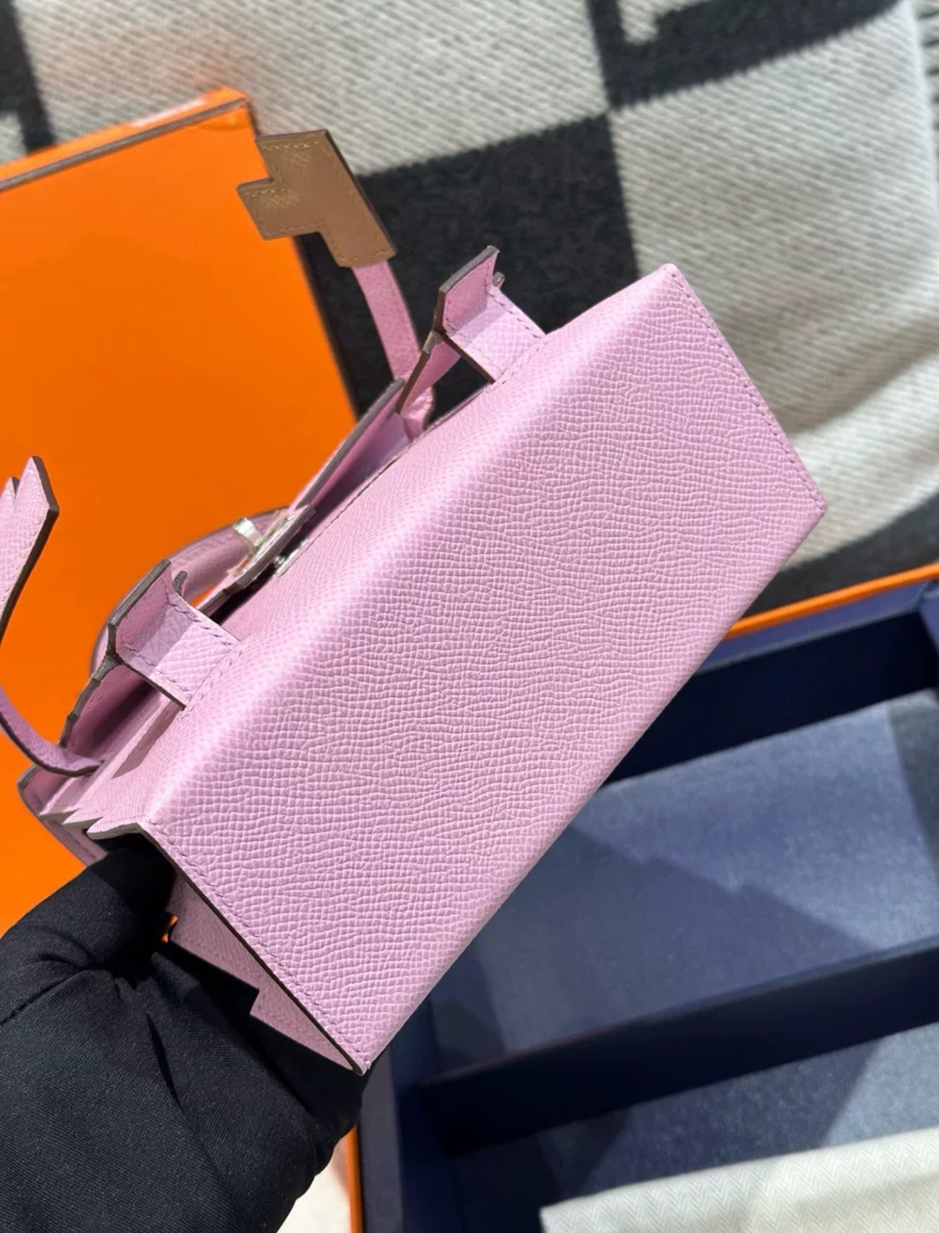 Hermès Picto Kelly Doll Quelle Idole Mauve Sylvestre, Lime, Nata and Chai Epsom Palladium Hardware