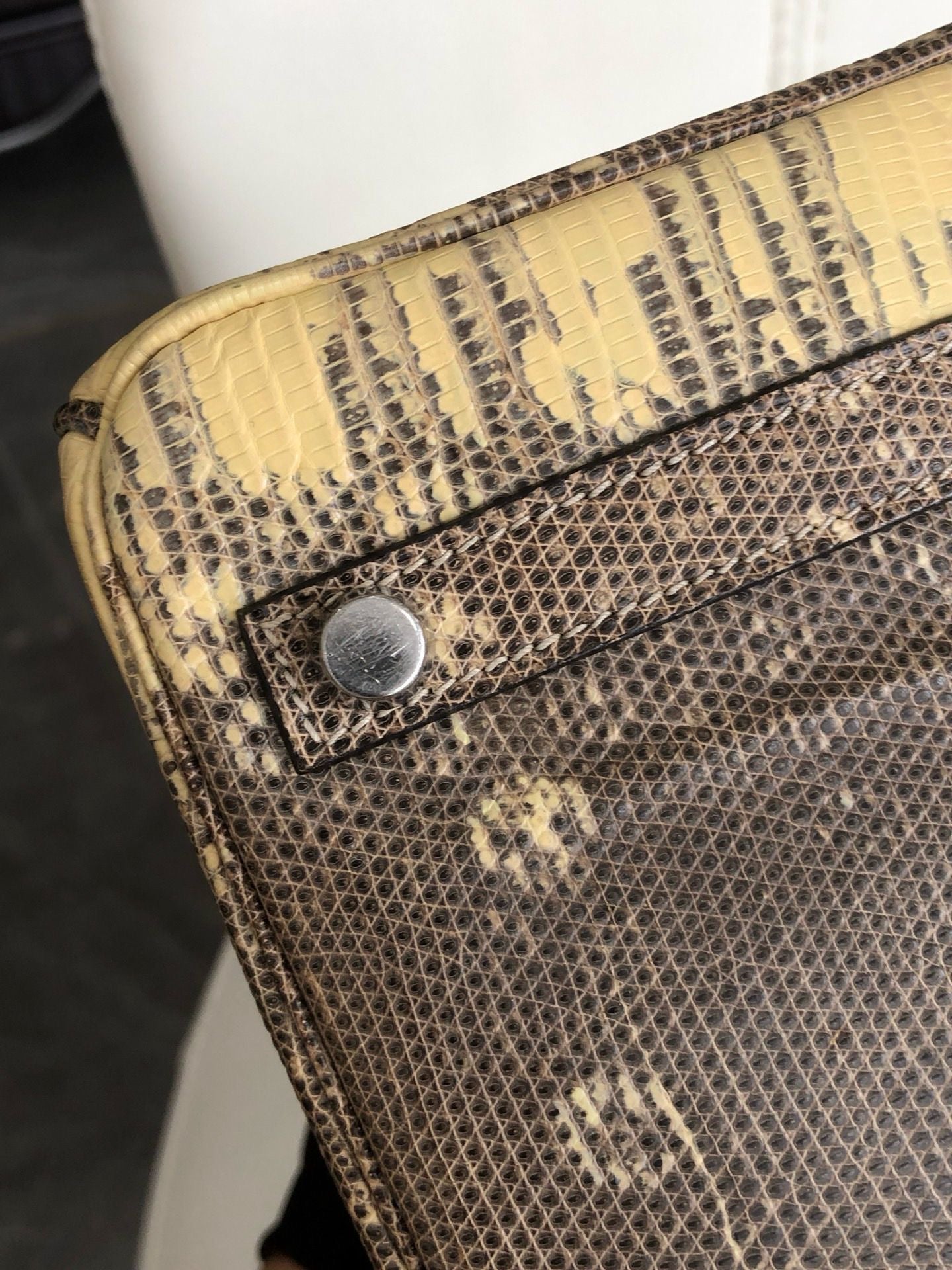 Hermès Birkin 25 Ombre Varanus Salvator Lizard Palladium Hardware