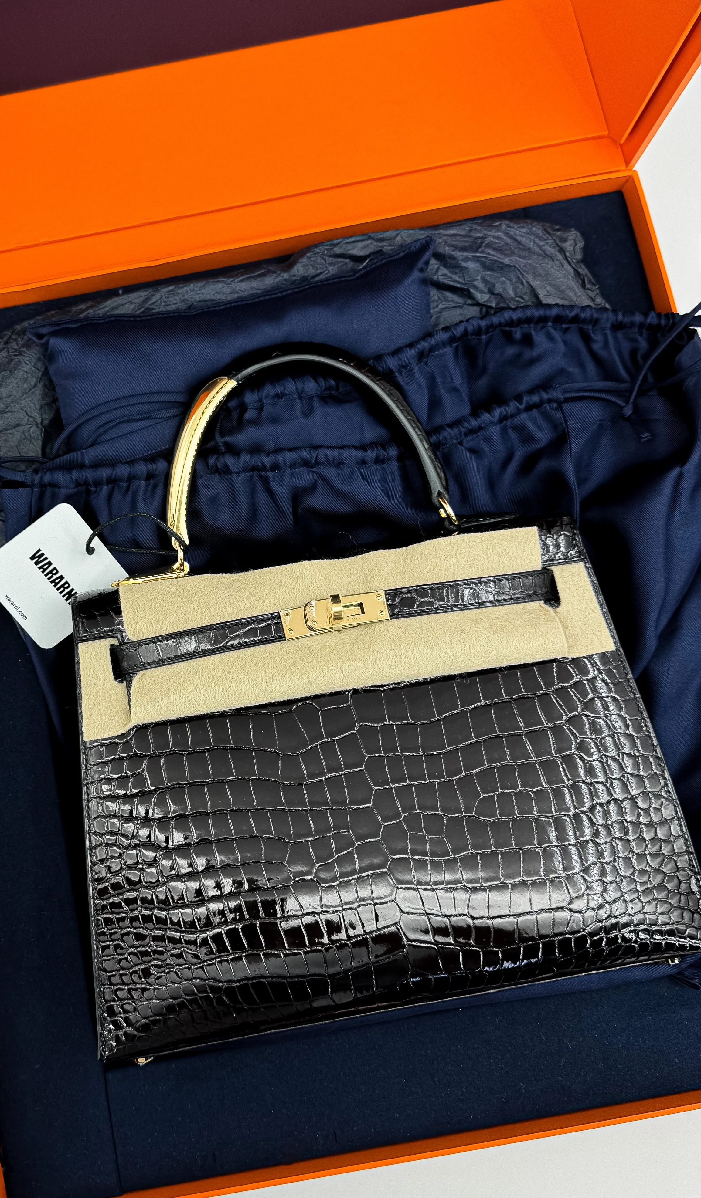 Hermès Kelly 25 Midas – Shiny Crocodile