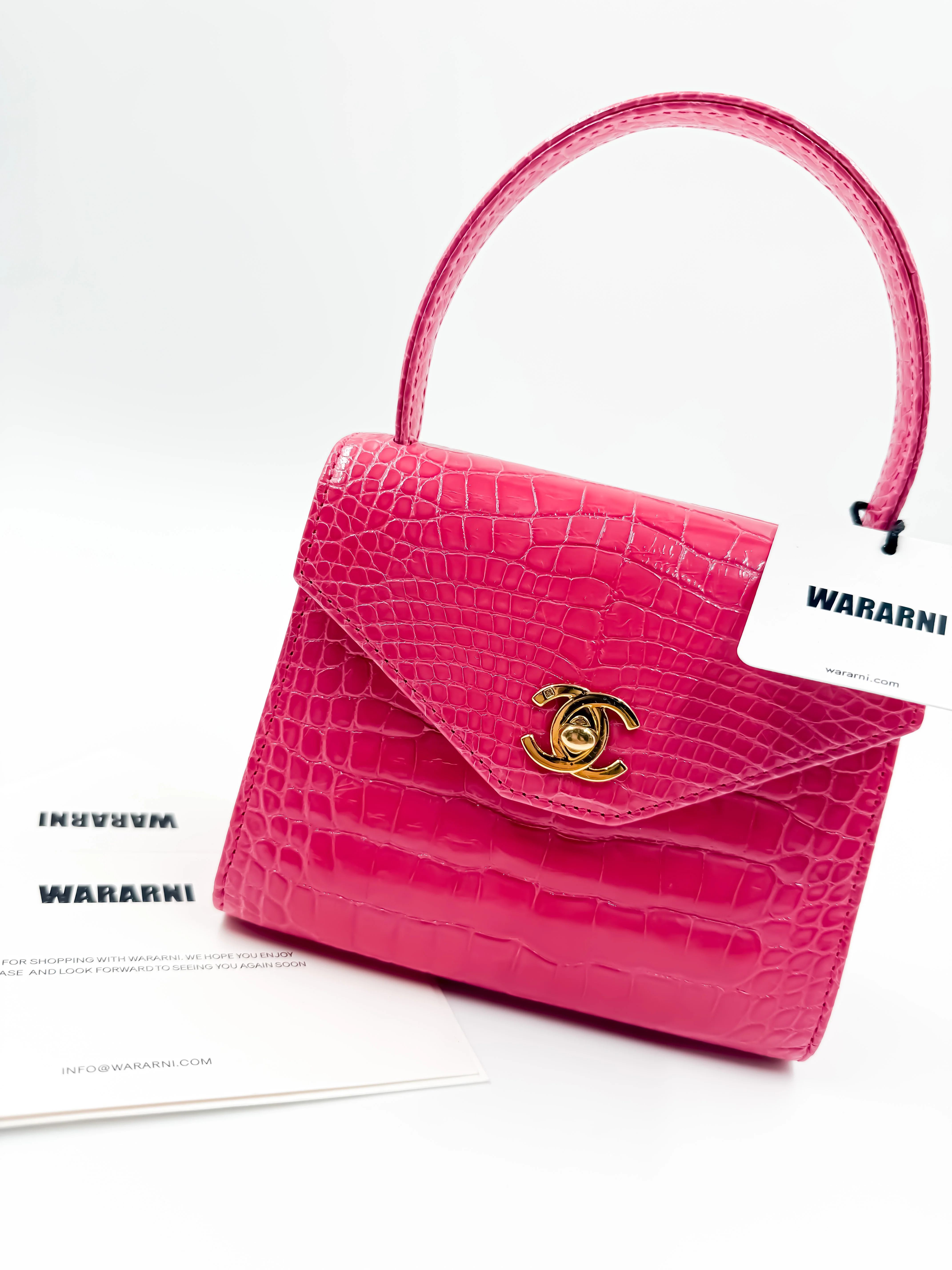 Chanel Vintage Pink Alligator Mini Top-Handle — Collector’s Edition