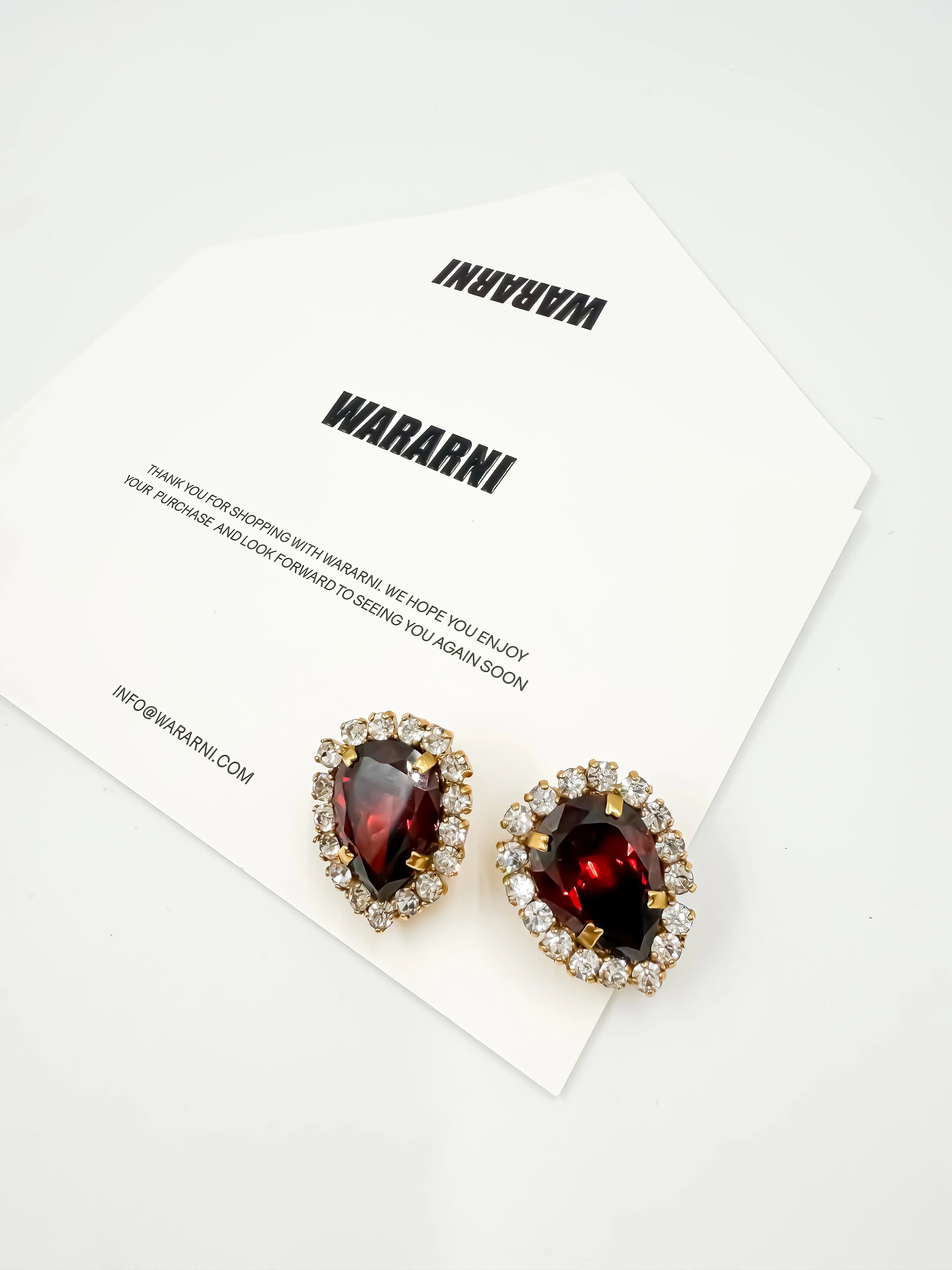 Chanel 1995 “Barbie Collection” Crystal Earrings Pink/Dark Red/Blue