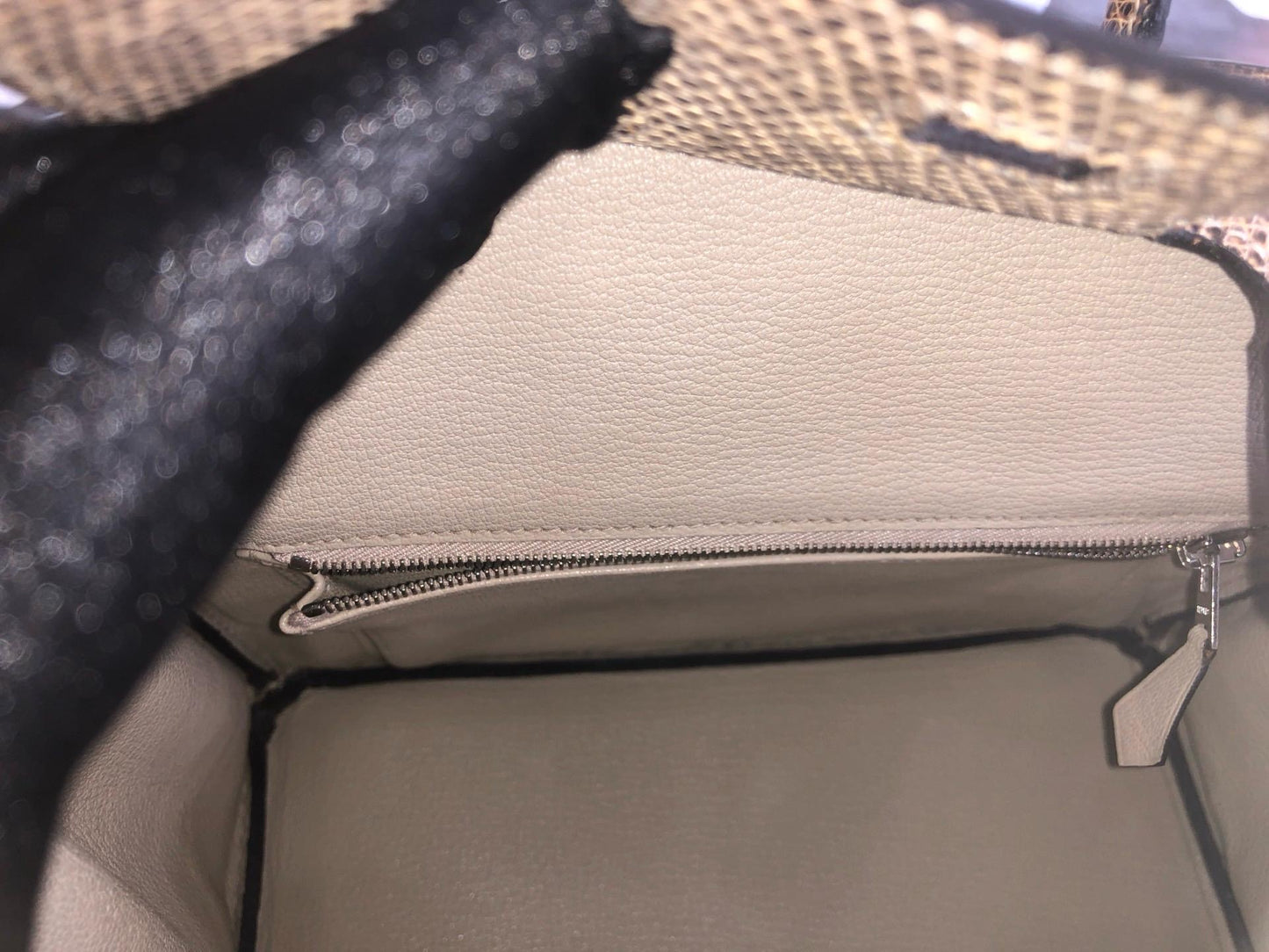 Hermès Birkin 25 Ombre Varanus Salvator Lizard Palladium Hardware