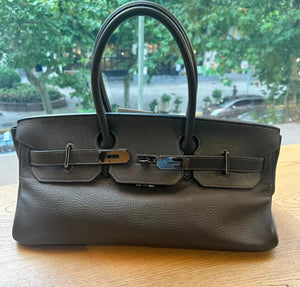 HERMES shoulder Birkin Black Togo Leather palladium hardware
