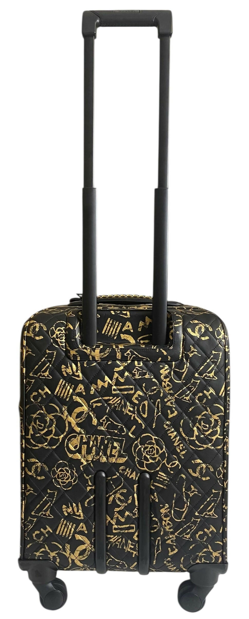 Rare Chanel 19A Paris New York Egypt Graffiti Trolley Travel Bag Carry On Luggage