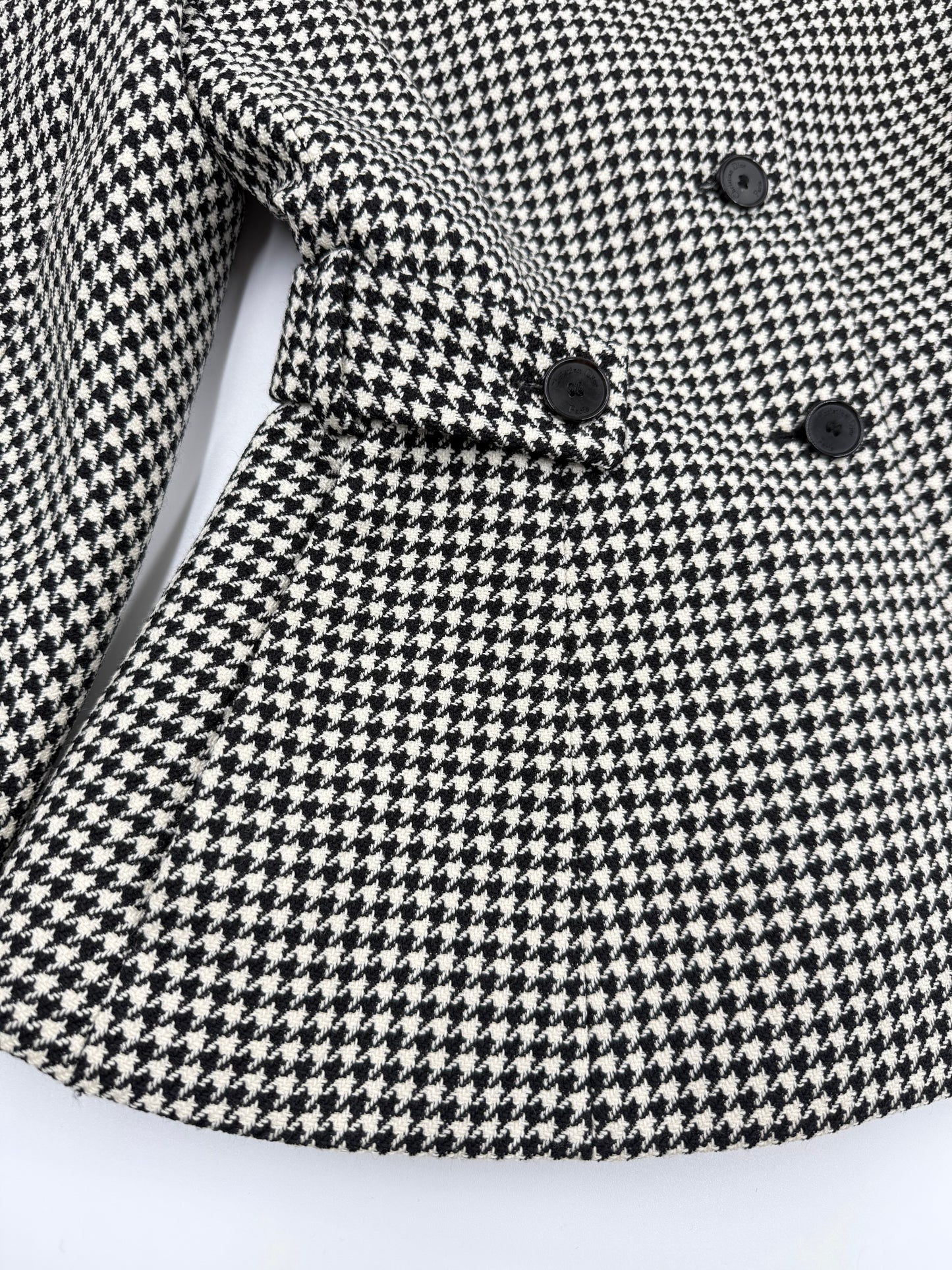 Christian Dior 2022 Houndstooth Wool Jacket — Black White (FR 36)