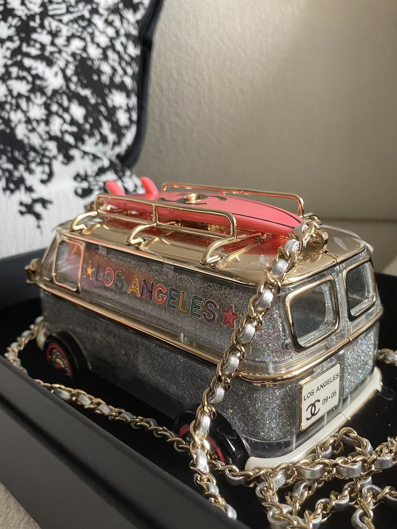 Very Rare Chanel 24C Pink Mini bus Van Hollywood Minaudiere Mini Bag handbag Collectible