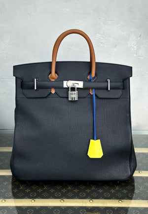 Hermès Birkin HAC 40 Black  Gold  Blue Royale Togo