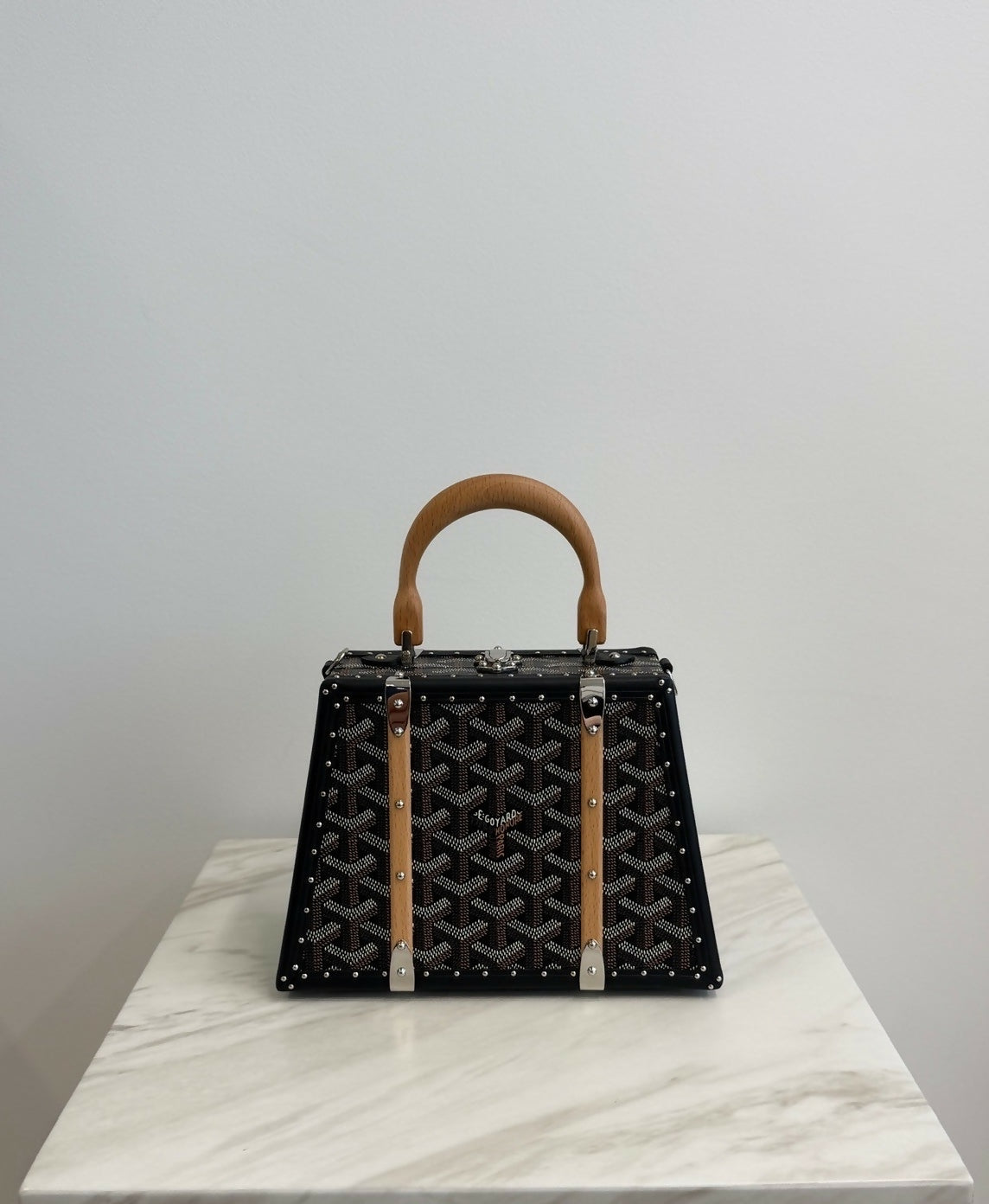 Goyard Saïgon Mini Trunk Bag Black PHW