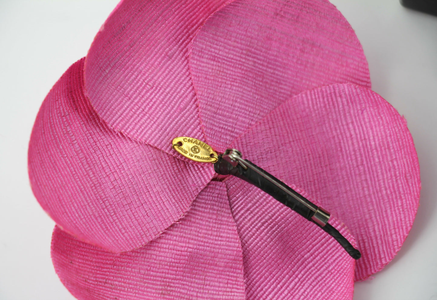 Chanel Vintage 81-85 Canvas Pink Camellia Brooch