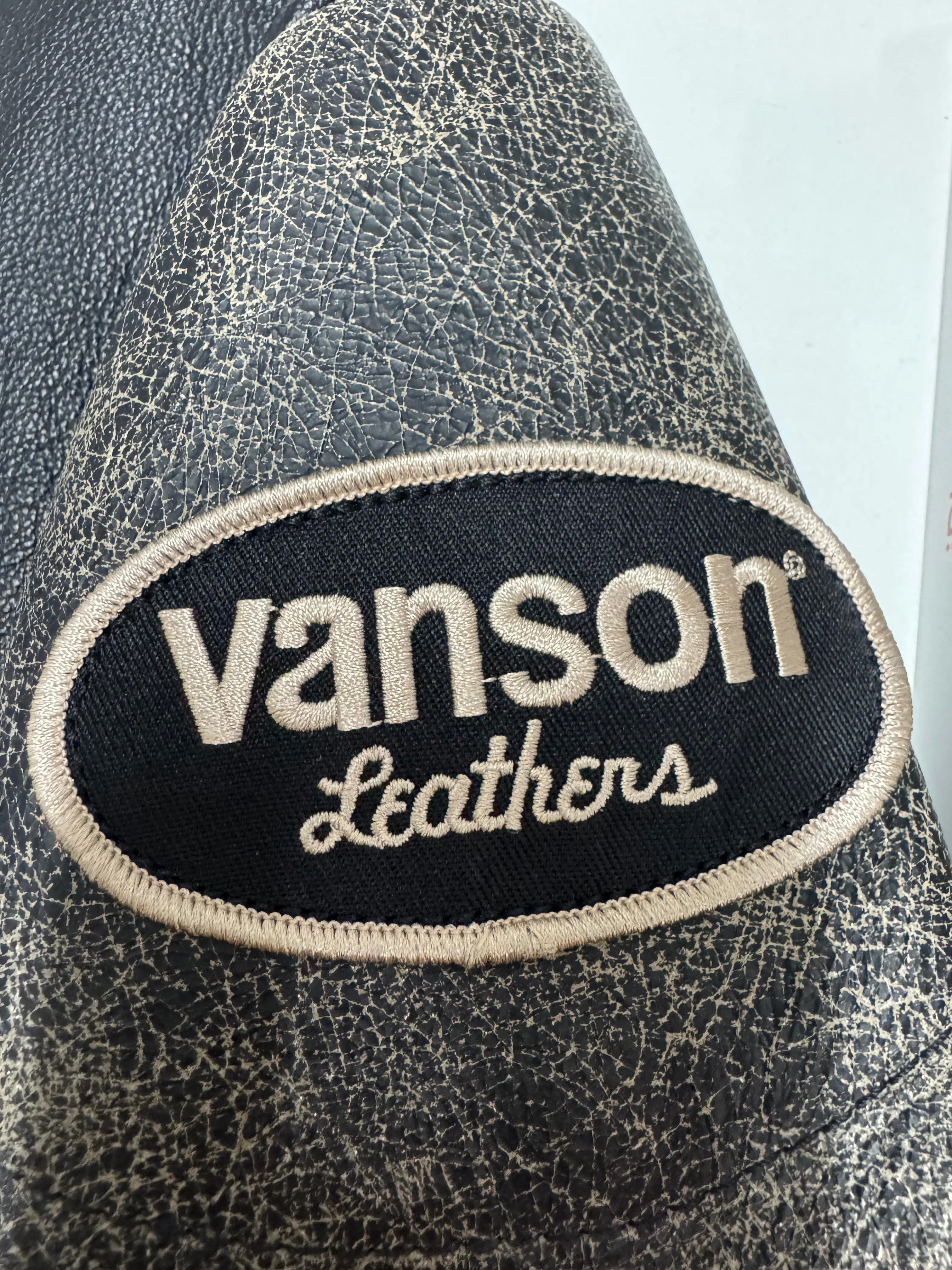 Aimé Leon Dore/ Vanson distressed Leather Moto Jacket - size M
