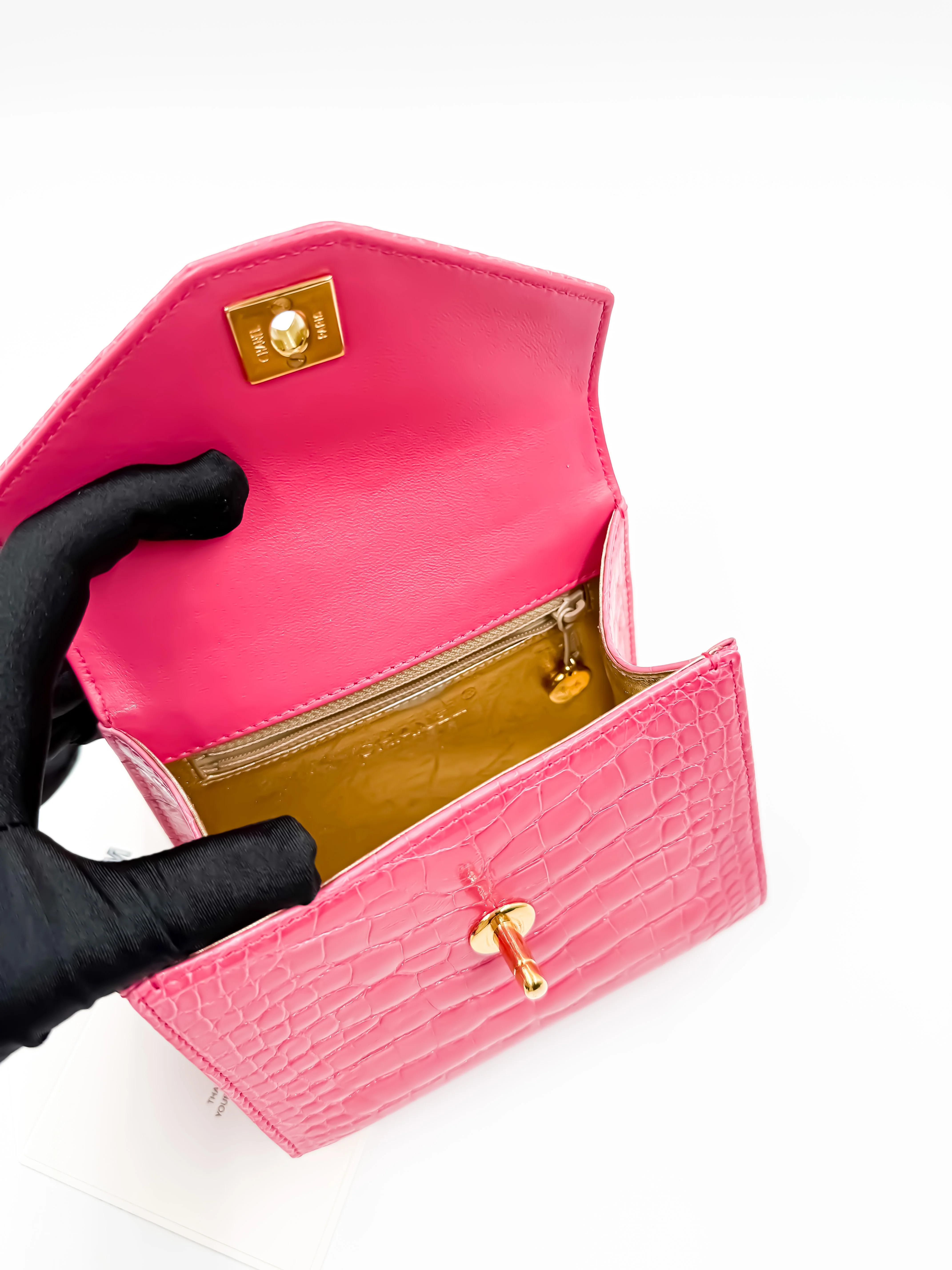 Chanel Vintage Pink Alligator Mini Top-Handle — Collector’s Edition