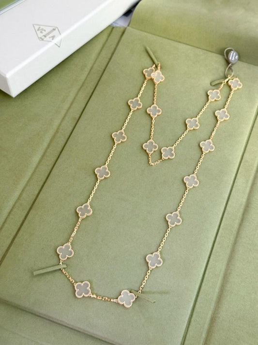 Van Cleef  Arpels Alhambra Limited Edition 20-Motif Necklace in Yellow Gold