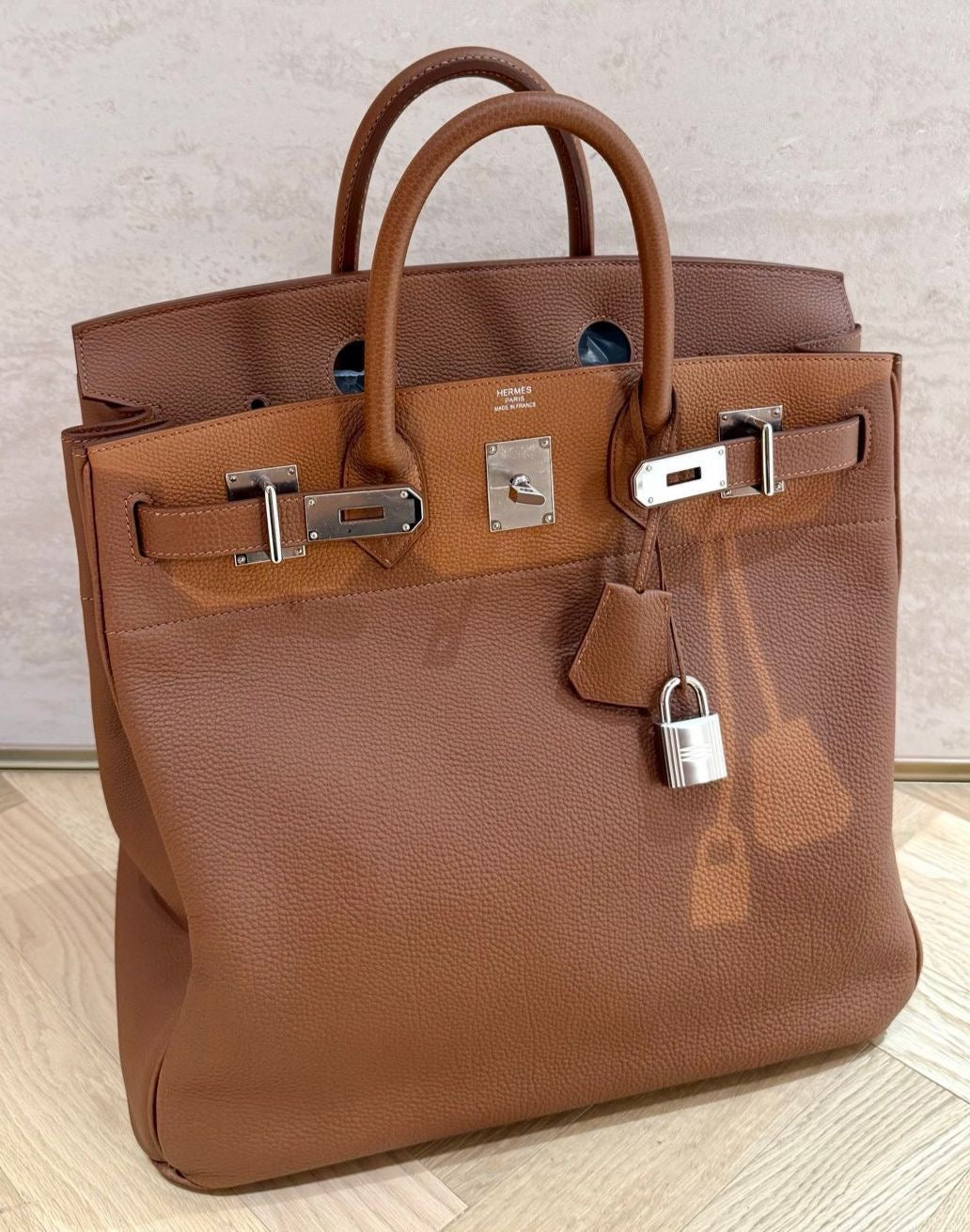 Hermes HAC 40 Coup de Soleil Gold Togo Palladium hardware