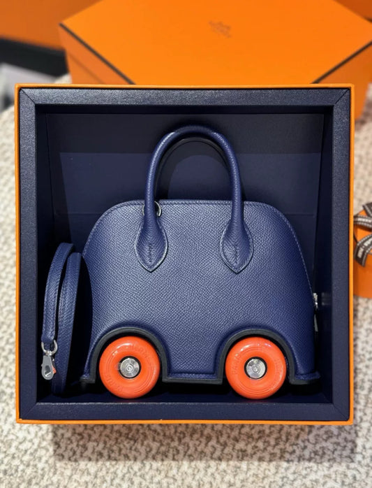 Hermès Limited Edition Bleu Saphir Epsom Bolide On Wheels Palladium Hardware