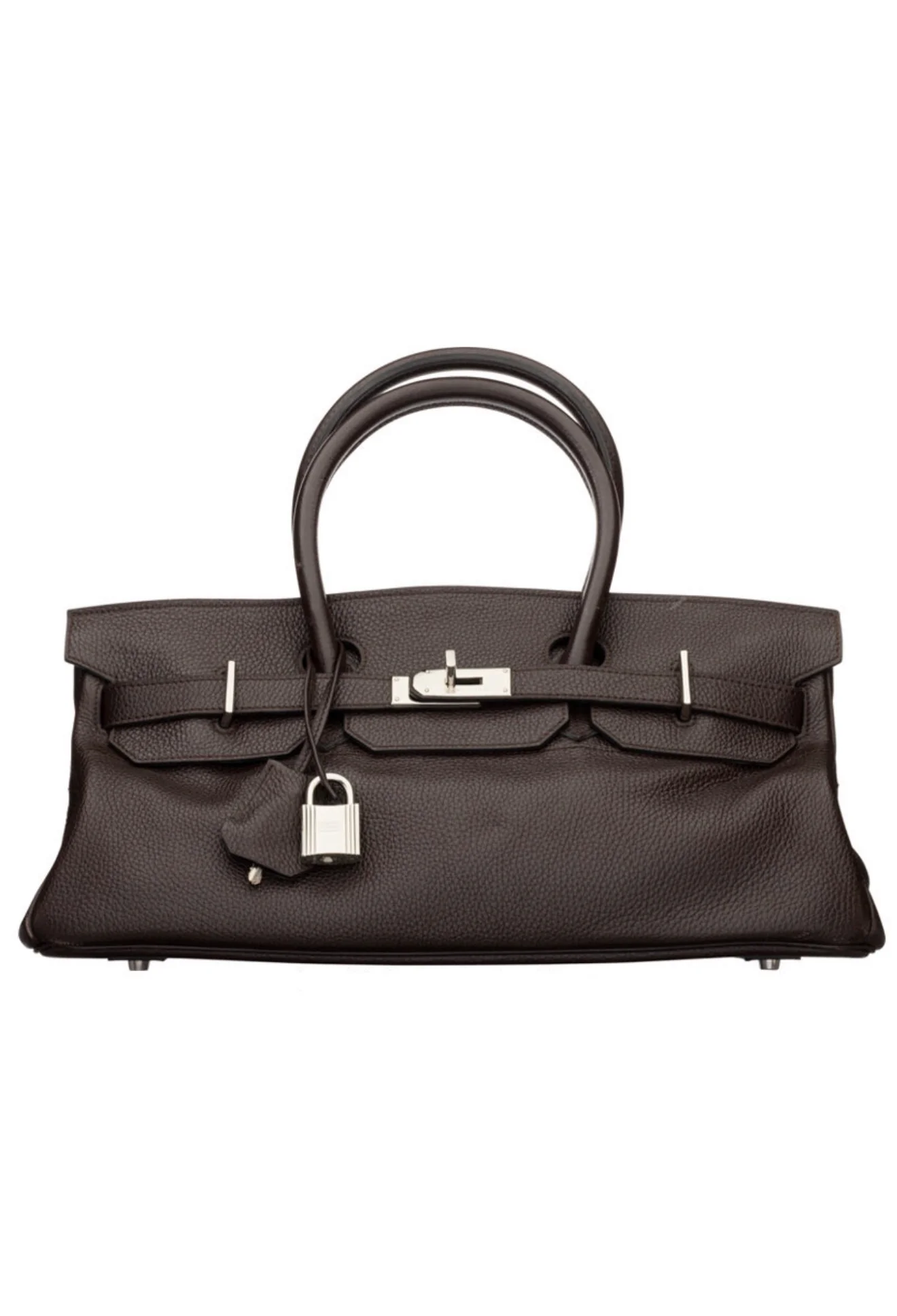 Rare** Hermès 42 JPG Shoulder Birkin Havane Clemence Leather with Palladium Hardware