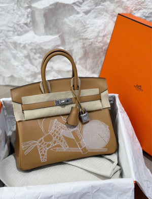 Hermès Birkin 25 Biscuit Swift In and Out Palladium Hardware