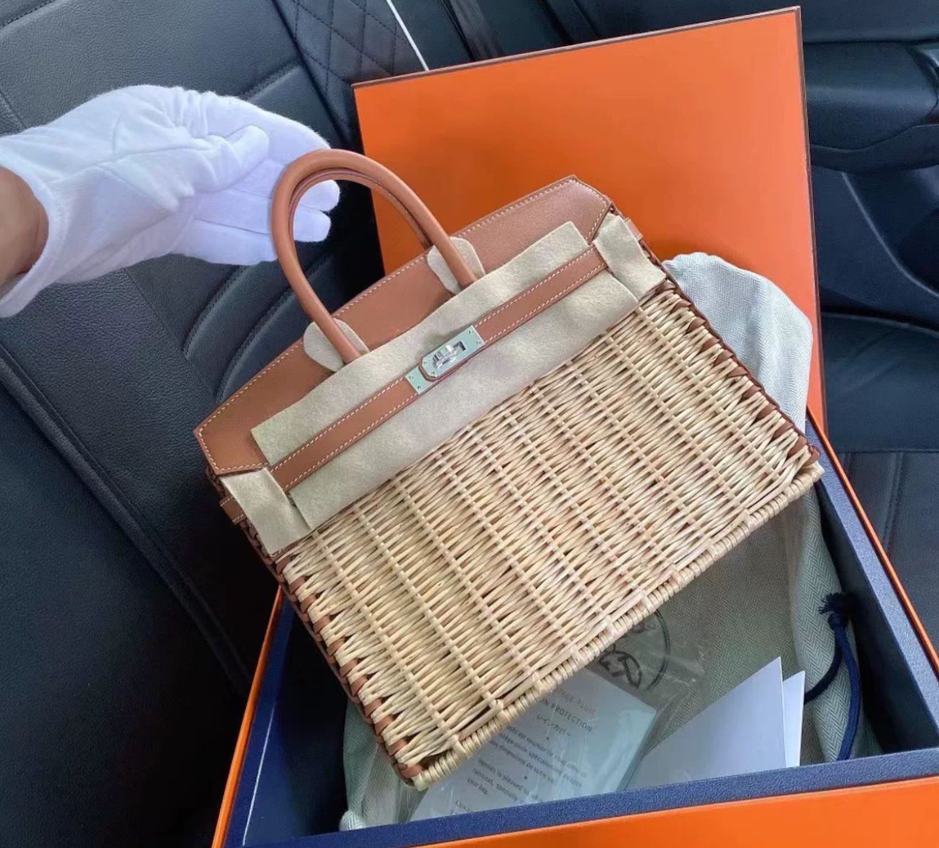 Hermès Picnic Birkin 25 Barenia Palladium Hardware