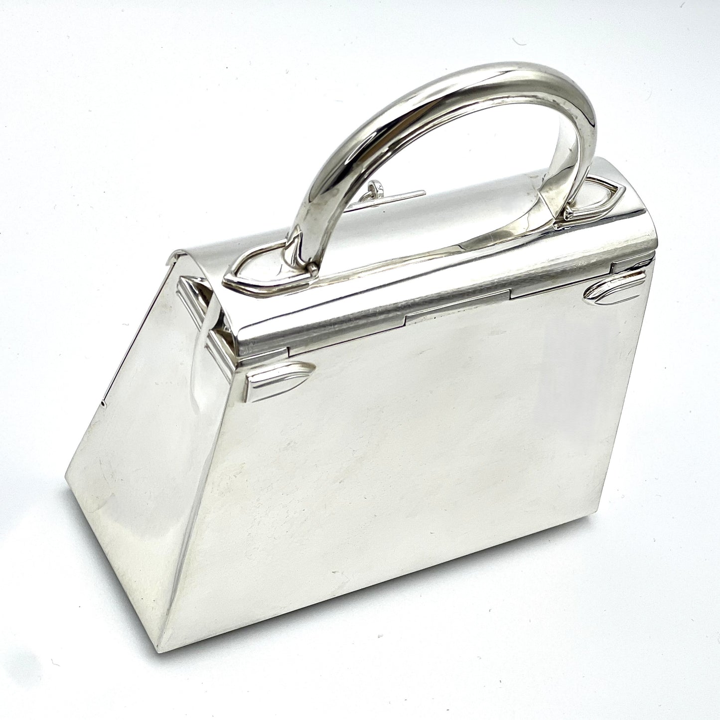Ultra-Rare Hermes Kelly 15 Bag Sterling Silver Vintage Limited Edition Chaine D’Ancre Strap