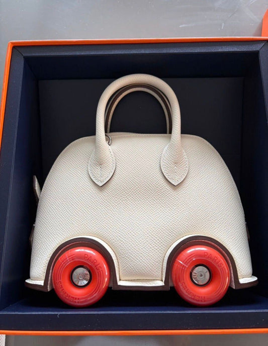 Hermes Mini Bolide On Wheels Nata Epsom Leather Palladium Hardware