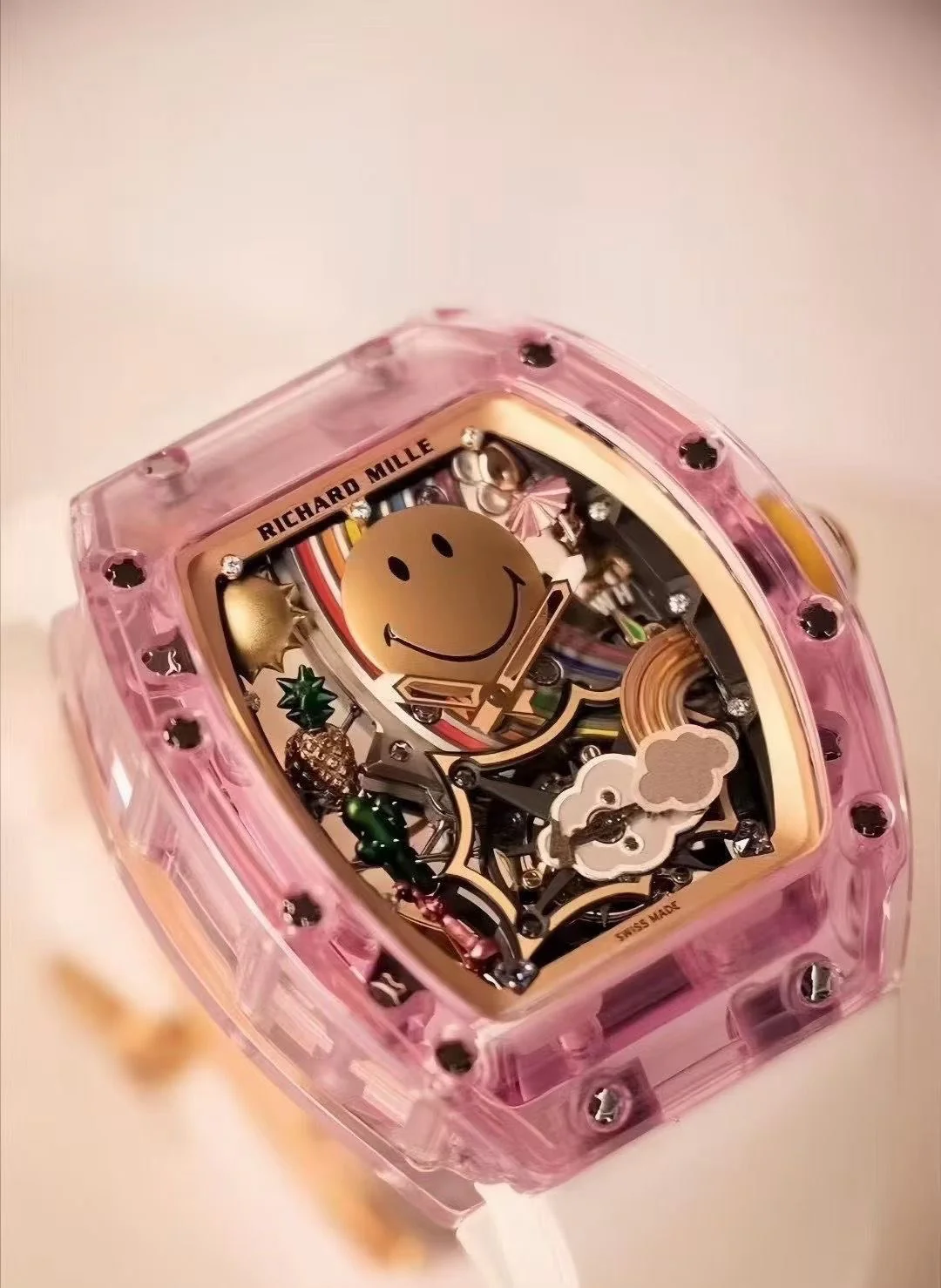 Richard Mille RM88 Smiley Sapphire pink