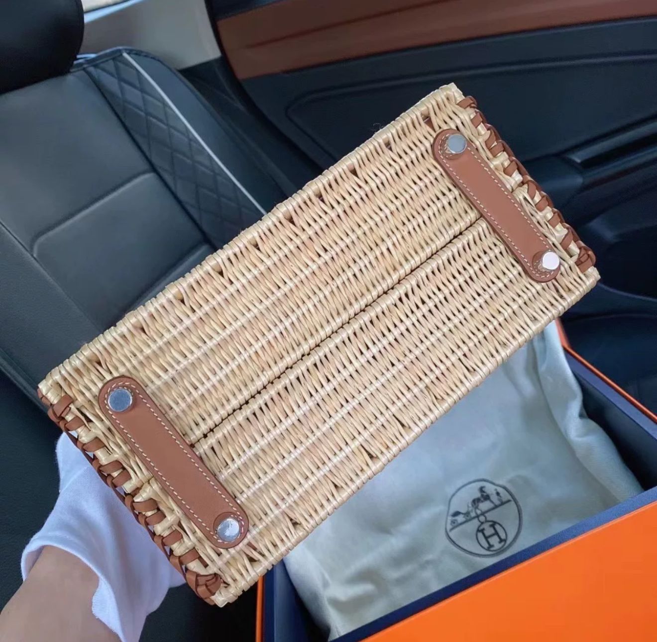 Hermès Picnic Birkin 25 Barenia Palladium Hardware