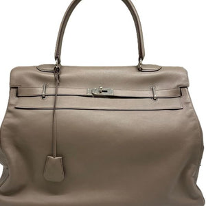 Hermès Kelly Relax 50 Gris Tourterelle Veau Sikkim Leather Palladium hardware