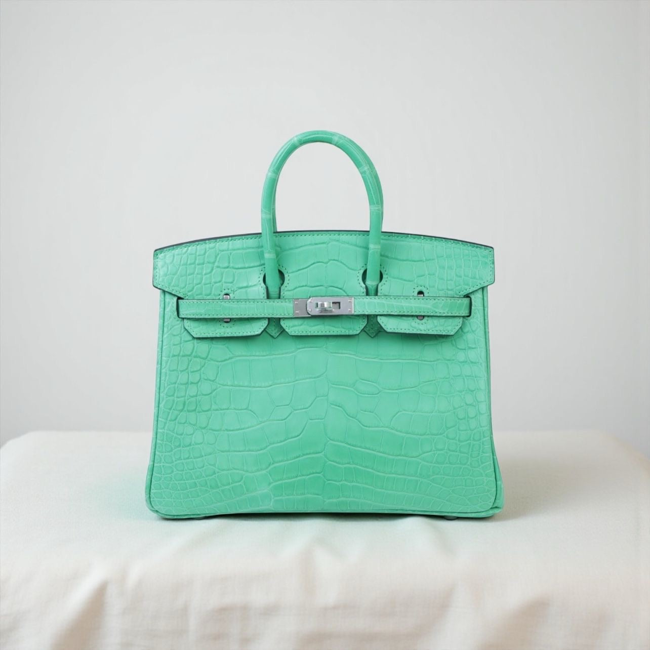 Hermes Birkin 25 Vert Comics Matte Alligator Palladium hardware