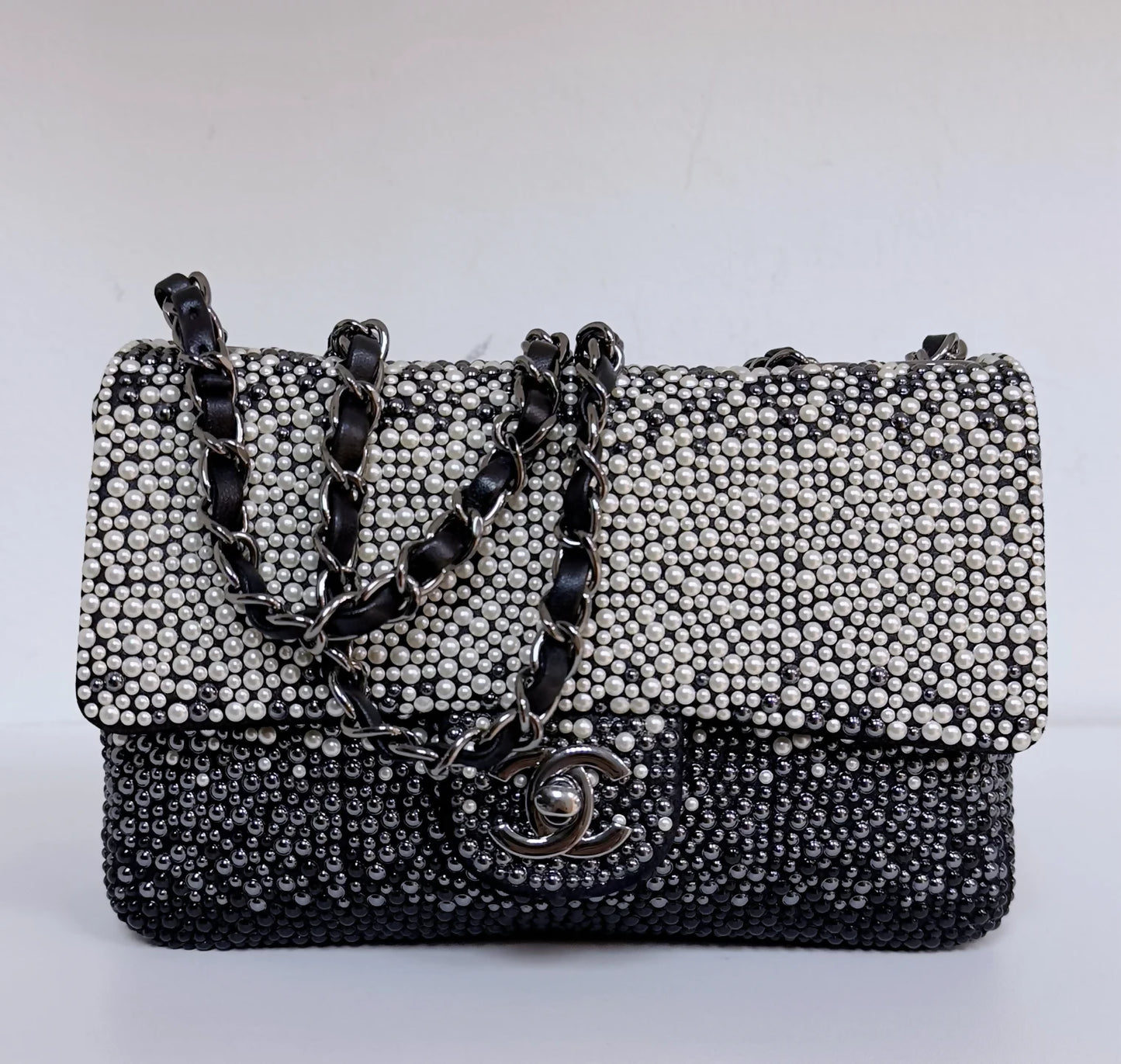 Chanel Pearls  Beads Mini Classic Single Flap Bag