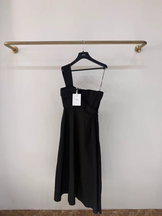 Dior 25 black silk and cotton dress