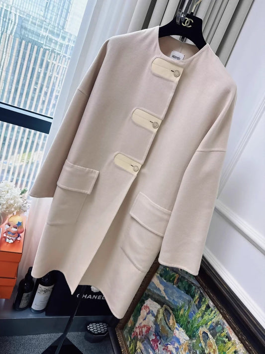 Hermes nude cashmere coat